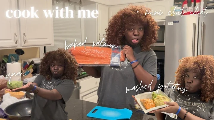 a mildly chaotic cook with me | baked salmon | lif...