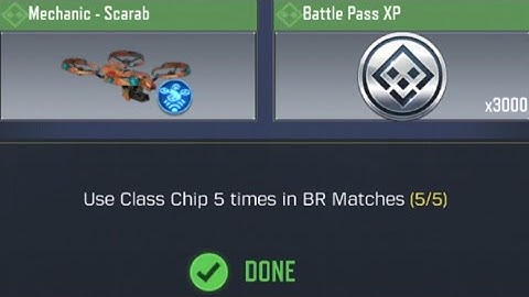 Call Of Duty Mobile Use Class Chip 5 times in BR Matches Task Complete