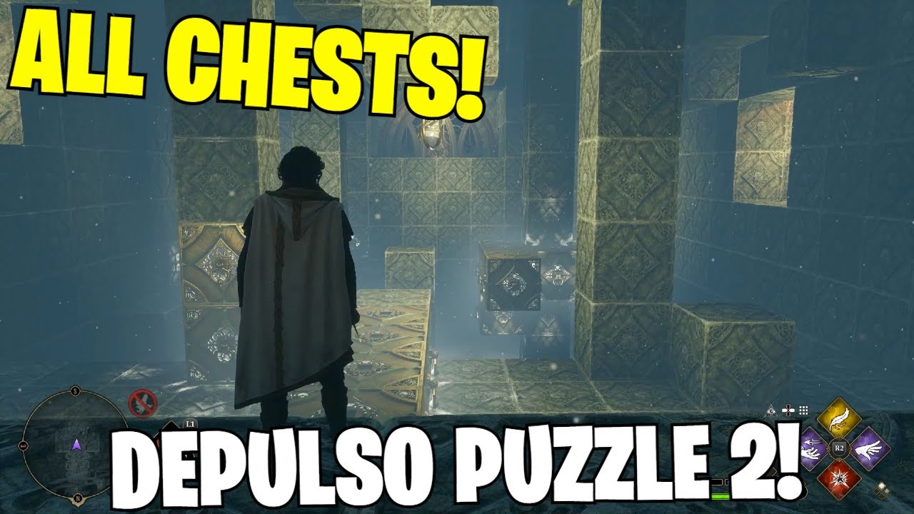 Depulso Puzzle Room 2 ALL CHESTS - Hogwarts Legacy