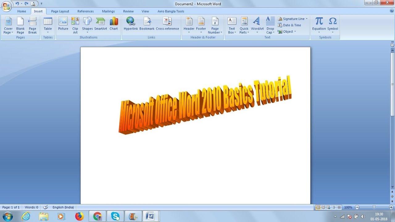 Microsoft Word 2010 Basics Tutorial @USNMix - YouTube