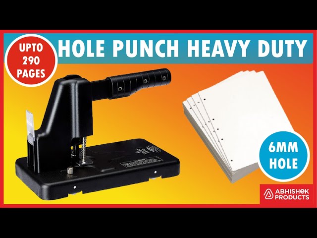6mm Single Hole Punch 290 Pages Heavy Duty Capacity Best Quality