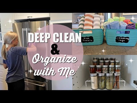 DEEP CLEAN & ORGANIZE WITH ME // CLEAN WITH ME 2018 // EXTREME CLEANING MOTIVATION // KITCHEN