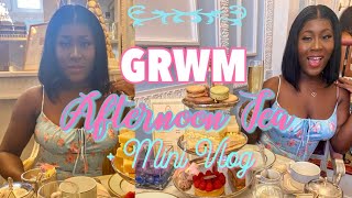 GRWM Makeup and Outfit AFTERNOON TEA EDITION + (Very) Mini Vlog