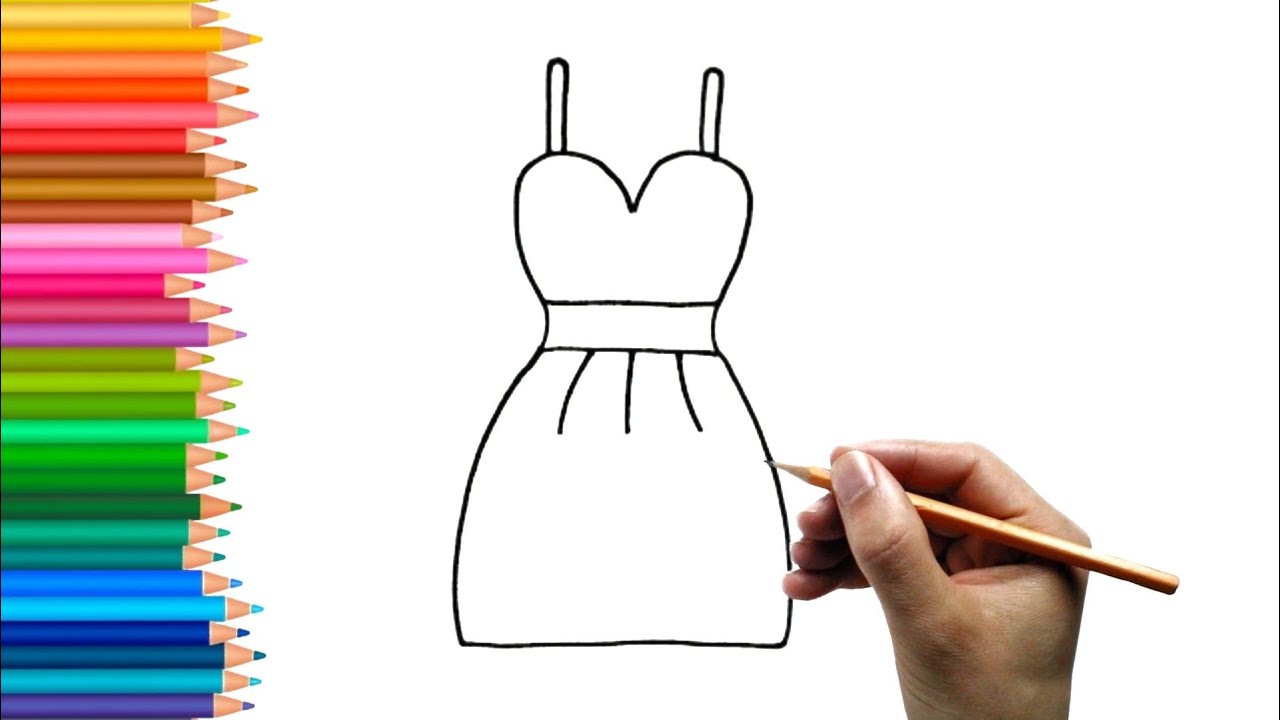How to draw a simple princess 👗 very easy - YouTube
