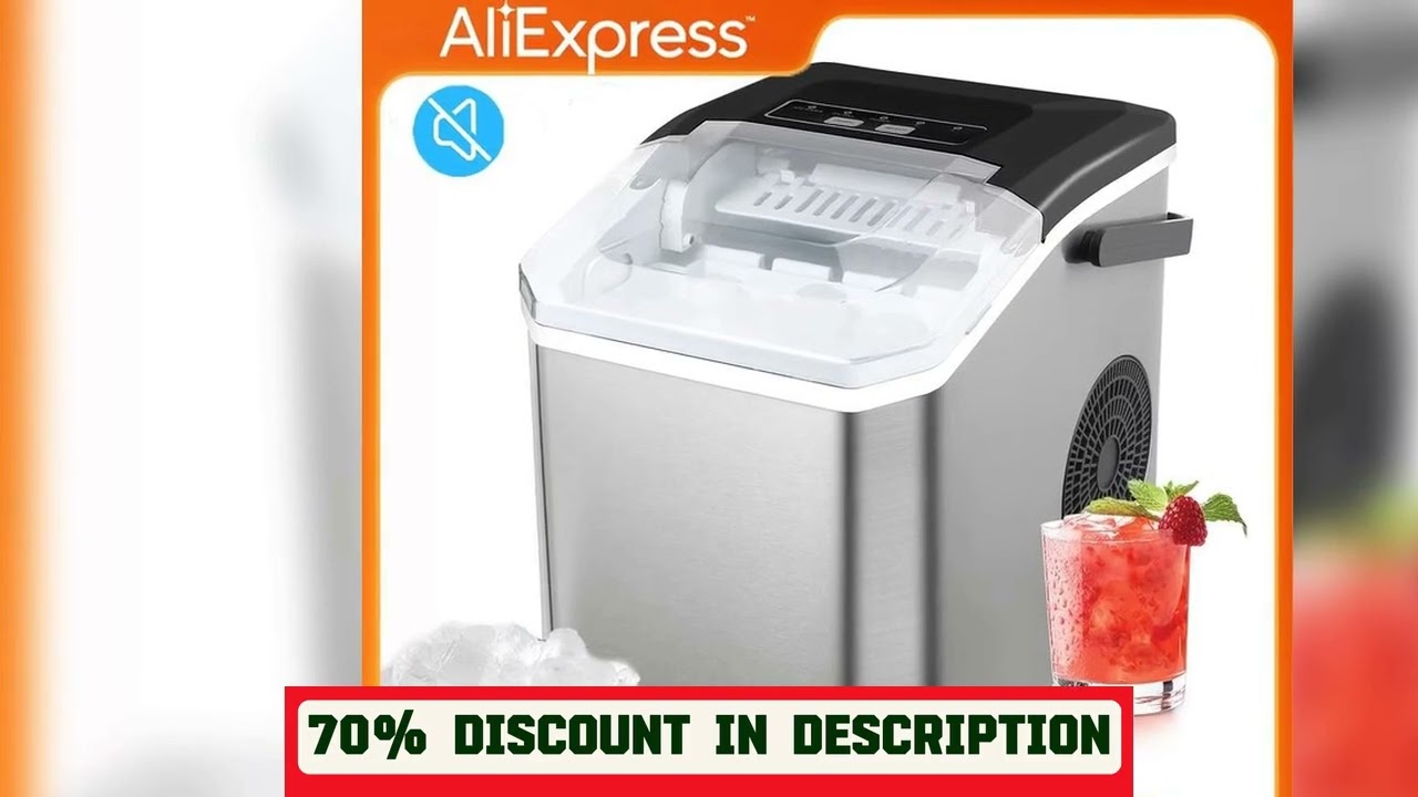 A must-have product! Ice Maker Electric Bullet Cylindrical Ice Cube Maker Via Ice Scoop Automatic