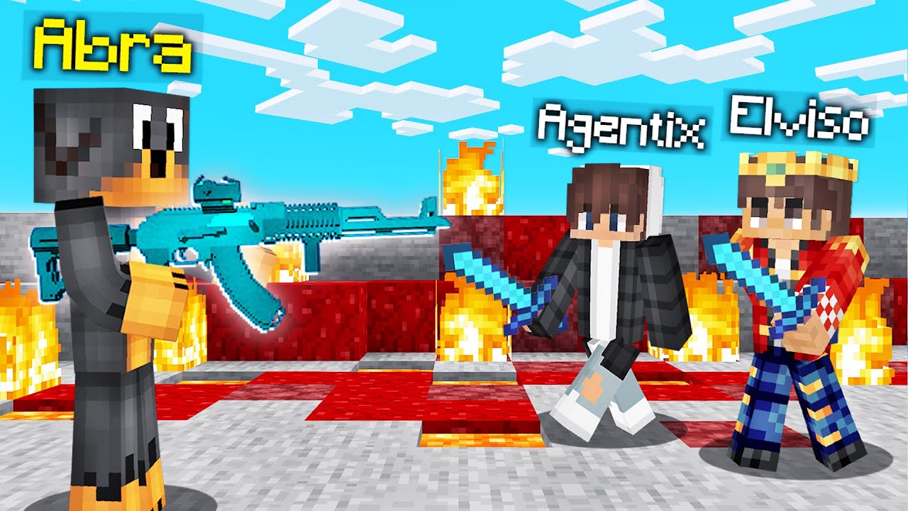 PIERWSZA WALKA z ELVISOO i AGENTIXEM w Minecraft! 😰 (wojna?)