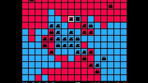 Pendulous - Game Play Easy AI vs Hard AI Strategy Battle (PICO-8 Game)