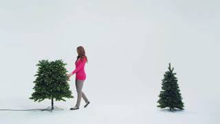 Quick Set Artificial Christmas Tree with Clear Lights