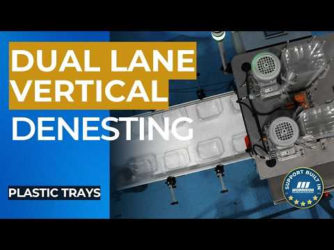 Dual Lane Vertical Denesting Plastic Trays
