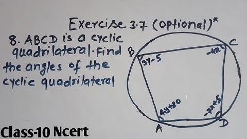 AIRTHMATIC PROGRESSION NCERT #Ex-3.7 Q8 optional  Class 10 | Cyclic Quadrilateral  | MATHS EASY