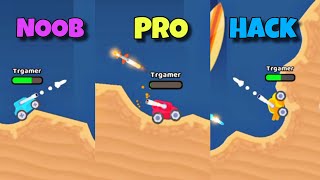 Noob vs pro vs hack Mad royal io-tank battle game screenshot 3