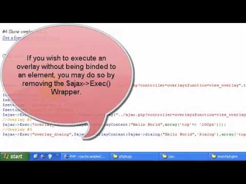 Cjax Framework - Overlays