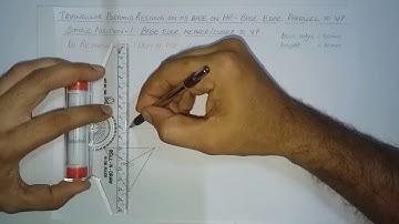 Simple position-Triangular pyramid-1 KTU-Engineering Graphics-Module-2; Projection of solids