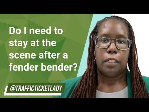 Do I Need To Stay At The Scene After A Fender Bender?? // Traffic Ticket Lady #trafficlawyer