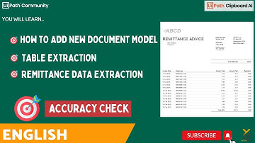 UiPath | How Clipboard AI Works on Remittance | Add New Document Model | Table Extraction | Accuracy