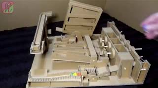 How to Make Mini Marble Run Machine from Cardboard (Seesaw)