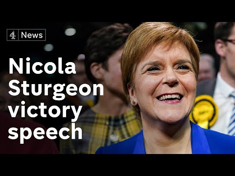 Nicola Sturgeon demands second independence referendum in victory speech