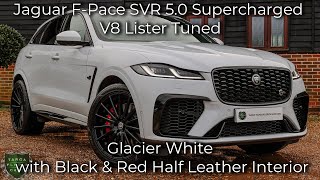 Jaguar F-Pace SVR 5.0 Supercharged V8 Lister Tuned registered September 2021 (71) in Glacier White