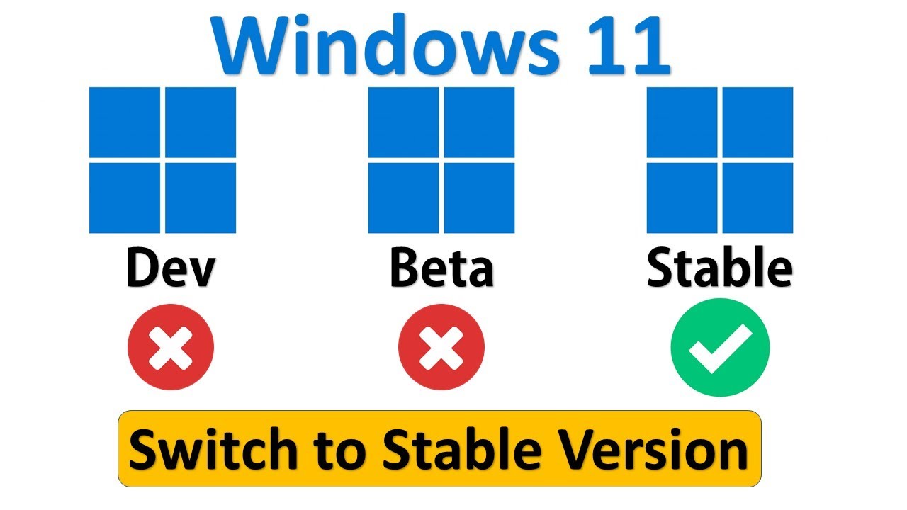 Windows 11 の Insider ビルドから安定版ビルドに切り替える方法