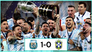 ARGENTINA CAMPEONA DE LA COPA AMÉRICA ARGENTINA 1 BRASIL 0 | GOLES + ANALISIS