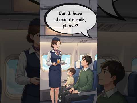 Easy English On A Plane Talking To Flight Attendants Simple English Conversation For Travelers