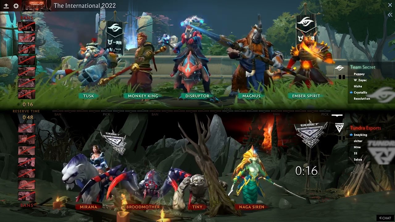 Secret vs Tundra Game 1: TI11 Main Event Upper Bracket Final