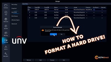 How to Erase Uniview CCTV Camera Data | How to Format CCTV Surveillance Camera NVR Hard Drive Safely