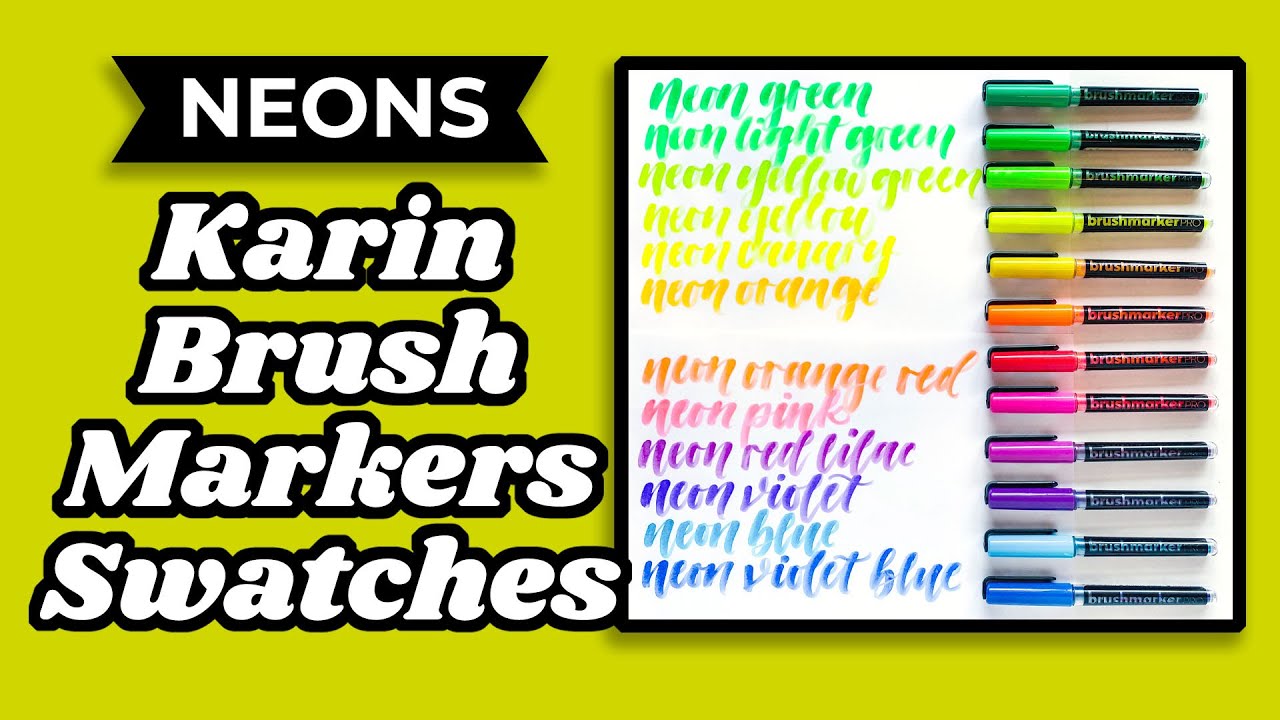 Karin Markers Swatches, Unboxing & Swatching