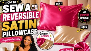 How to Sew a Reversible Satin Pillowcase | Beginner-Friendly Sewing Tutorial