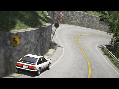 3:29.339 - Akagi Downhill in the AE86 Tuned - Assetto Corsa