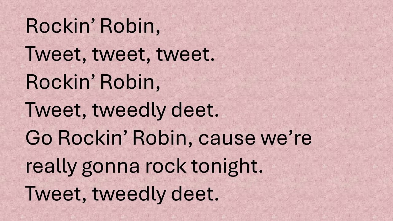 Rockin' Robin (Rehearsal Track)