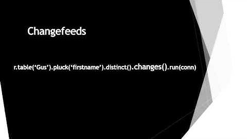 RethinkDB Presentation