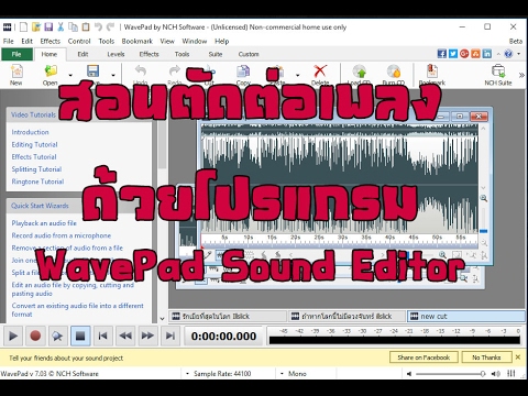 โปรแกรมตัดต่อเพลง Wavepad Sound Editor ตัดต่อเพลงง่ายๆ แค่ไม่กี่คลิก -  Youtube