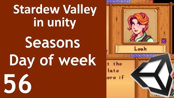 Stardew Valley like Game in Unity Episode 56 Seasons and Day of the week
