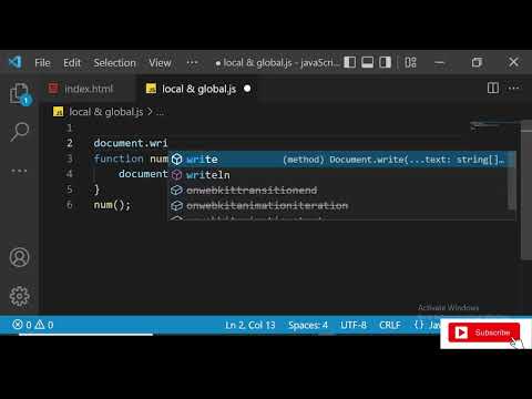 ES6 Tutorial #4: Global & Local Variable  in JavaScript in Hindi 2022
