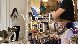 weekly vlog | my sick days 🤒, flea market, job interview, study in a library, good foods, etc