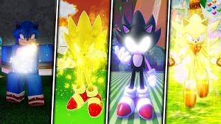 The Evolution of the BEST Super Sonic Transformations In ROBLOX #5 (Sonic Roblox Fangames)