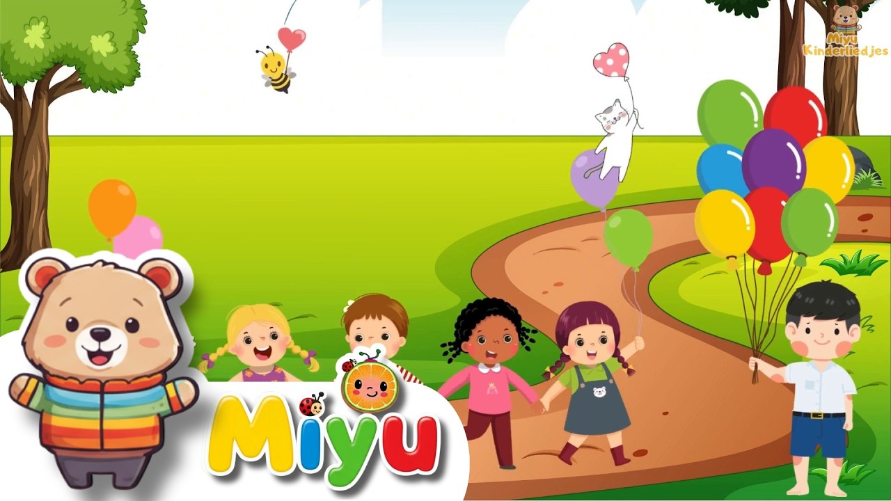 🎵✨ Kleurrijke Ballonnen & Dierenliedjes - Superleuke Kinderliedjes van Miyu Kinderliedjes! 🎨🐵