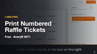 How to Print Numbered Raffle Tickets With Stubs (Free)