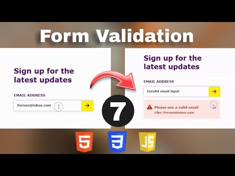 How to make Sign up Form Validation using HTML, CSS, JavaScript || Part - 7 || Developer Dude