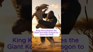 King Kong Battles the Giant Komodo Dragon to Save His Child #kingkong #komodo #rescue #animalrescue
