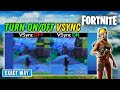 How to Enable/Disable V-Sync in Fortnite (New Update)