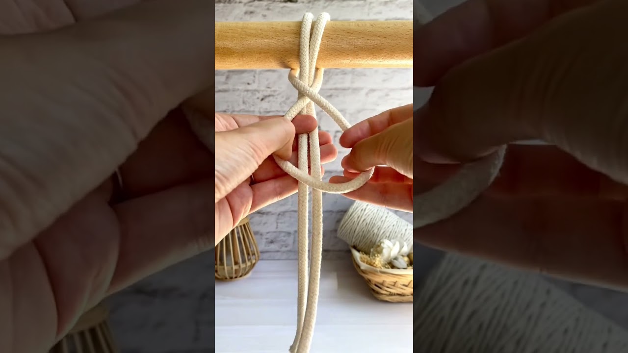 Tutoriel nœud macramé - Variante du nœud d'alouette