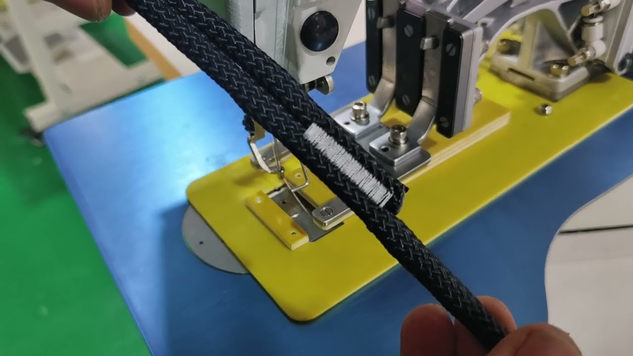 Low cost automated dog leash rope sewing machine