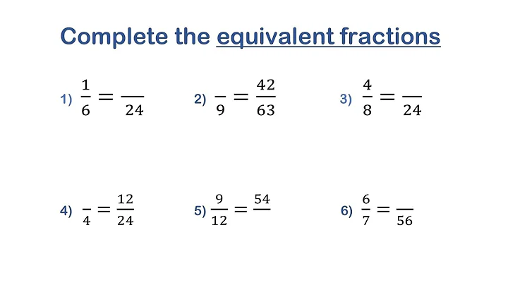 How to Find the Missing Number in Equivalent Fractions