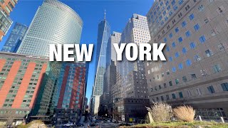 New York City Virtual Walking Tour Spring 2024 4K NYC Walk Downtown Manhattan \& Financial District