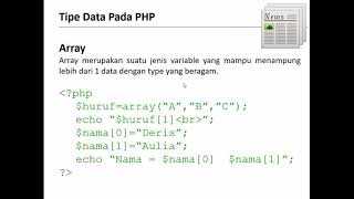 Variabel Pada Bahasa Pemograman PHP