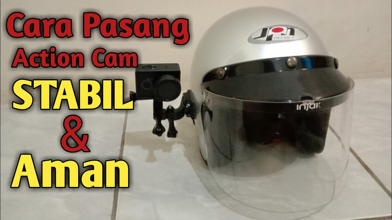 Cara Pasang Action Cam Di Helm Bogo/Hallface Stabil & Aman