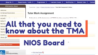 All that you need to know about the TMA | Tutor Marked Assignments | NIOS  Made Easy