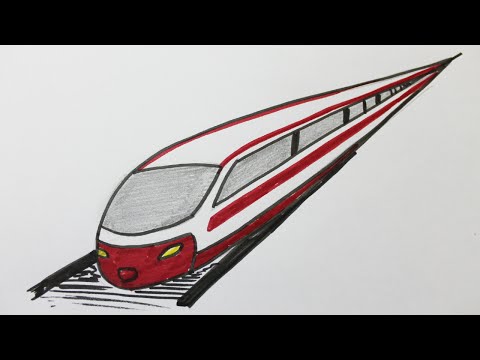 Vidéo: Comment Dessiner Un Train, Une Locomotive à Vapeur à L'aide D'un Crayon Progressivement ?